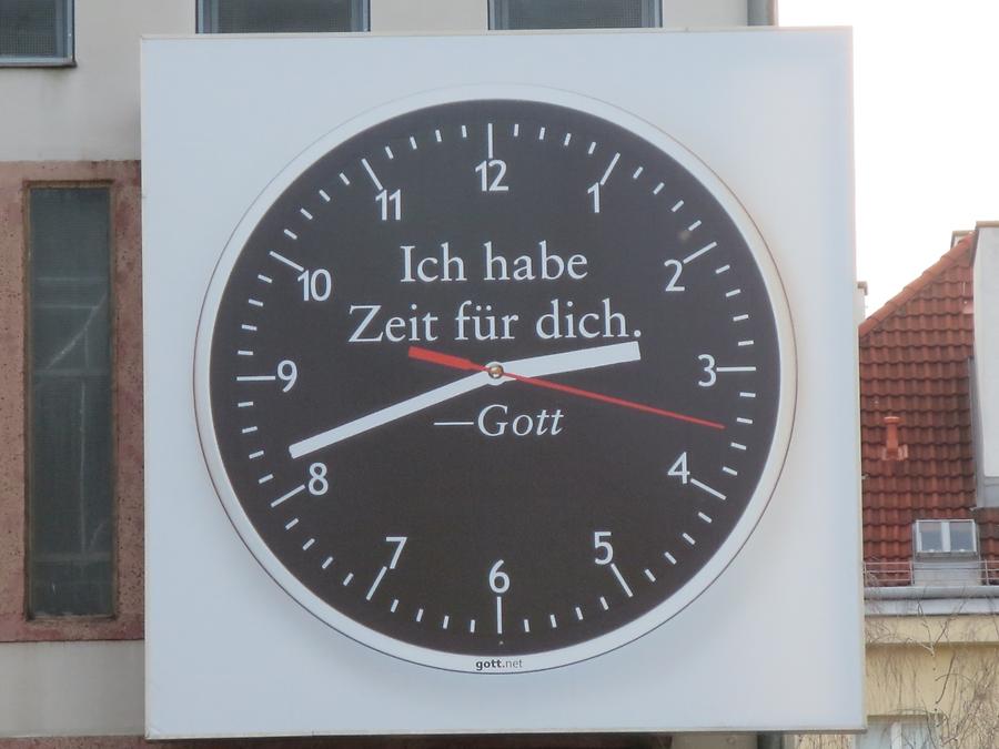 Uhrendesign 'Ich habe Zeit für dich. Gott.'