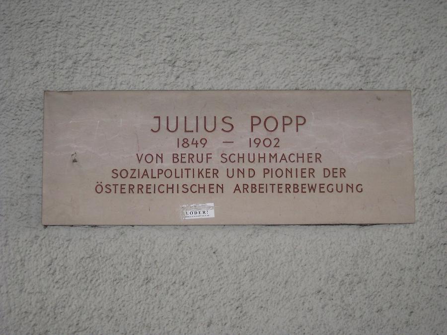 Julius Popp Gedenktafel