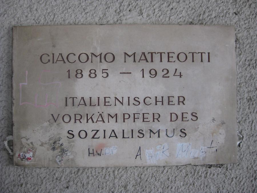 Giacomo Matteotti Gedenktafel