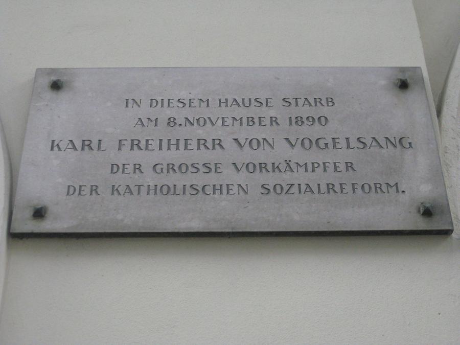 Karl Fhr von Vogelsang Gedenktafel