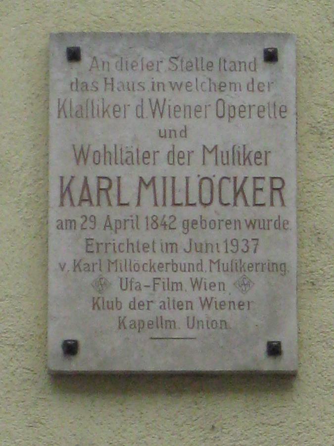 Karl Millöcker Gedenktafel