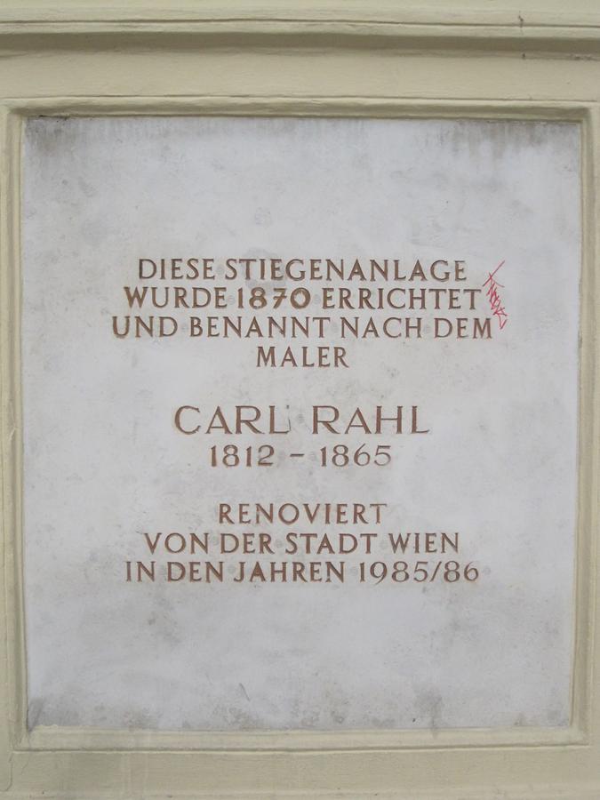 Carl Rahl Gedenktafel