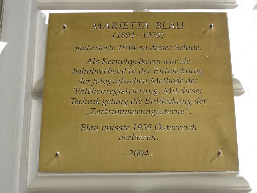 Marietta Blau Gedenktafel