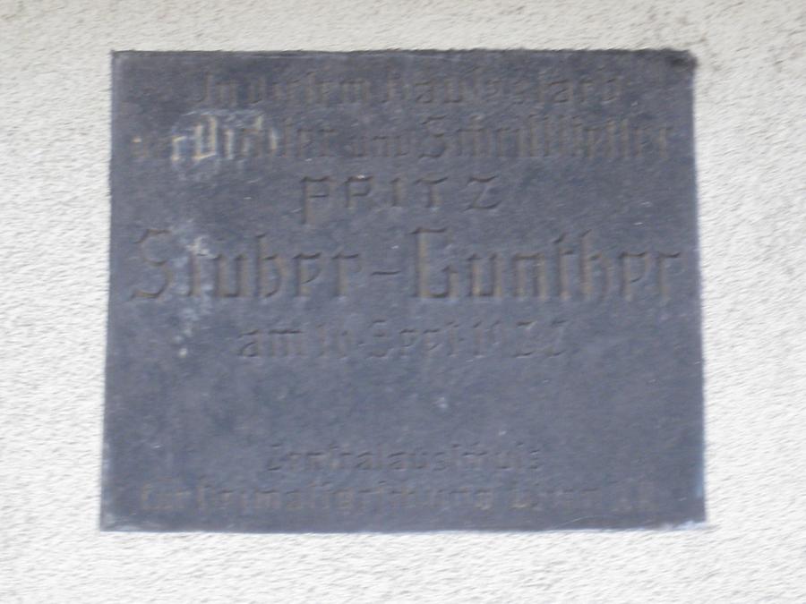Fritz Stüber-Gunther Gedenktafel
