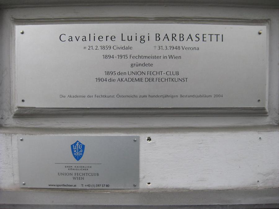 Cavaliere Luigi Barbasetti Gedenktafel