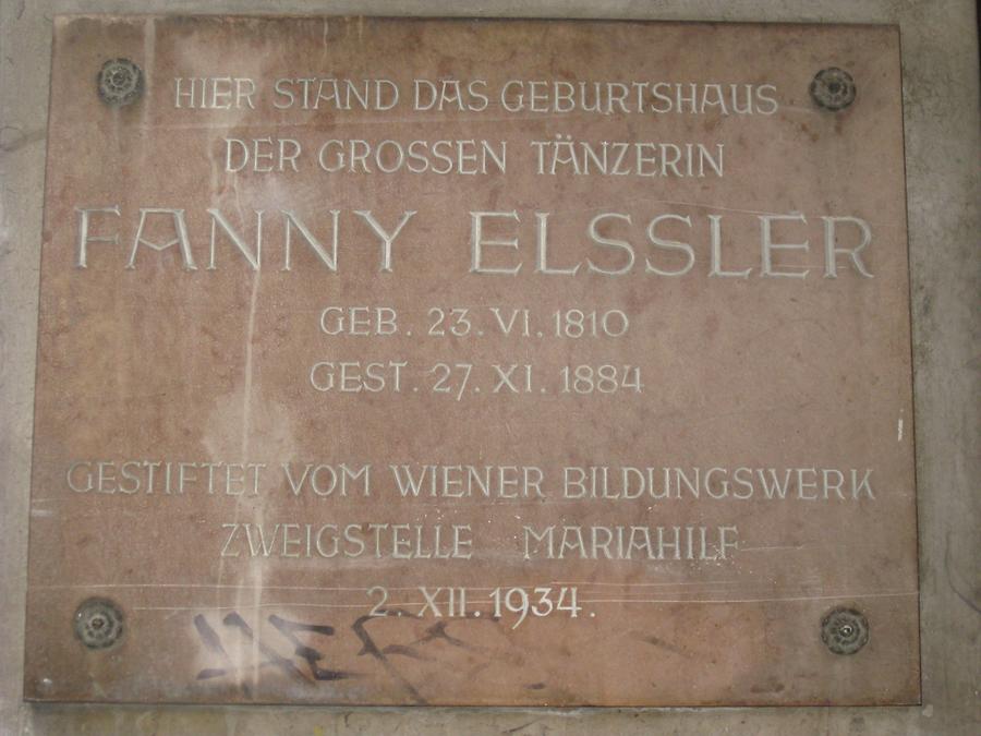 Fanny Elssler Gedenktafel