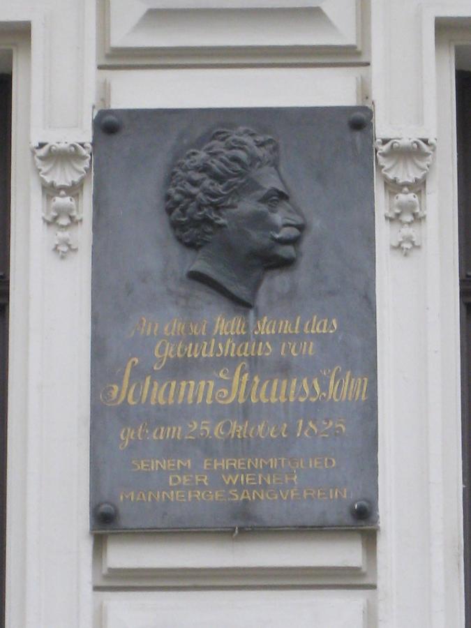 Johann Strauss Sohn Gedenktafel