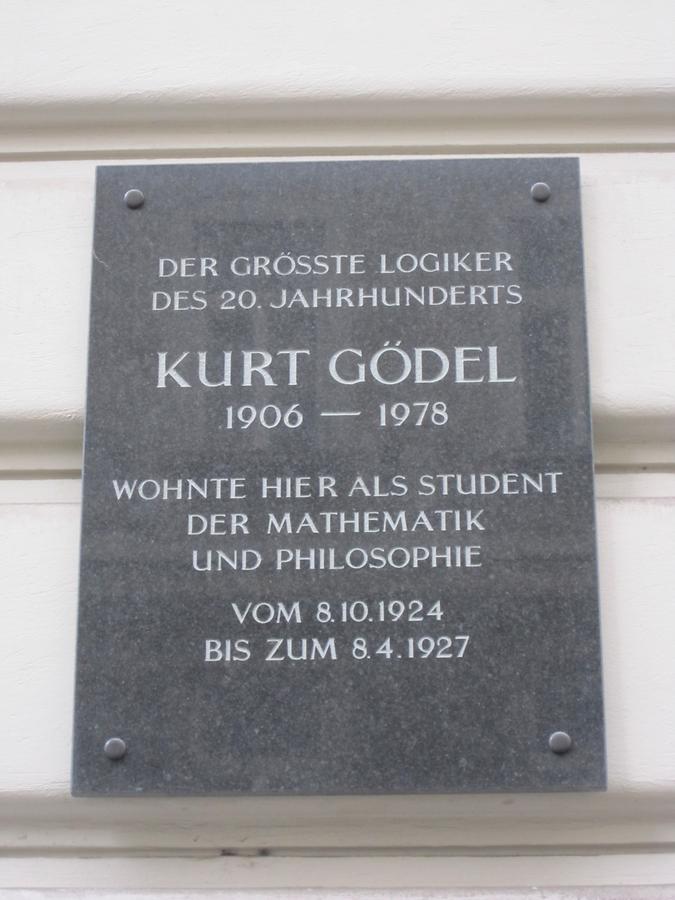 Kurt Gödel Gedenktafel