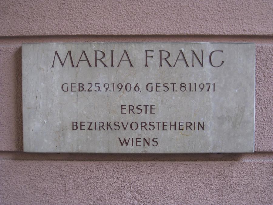 Maria Franc Gedenktafel