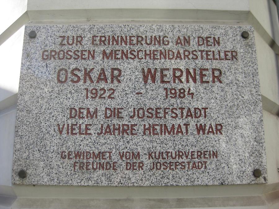 Oskar Werner Gedenktafel