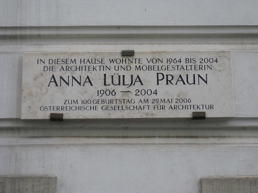 Anna Lülja Praun Gedenktafel