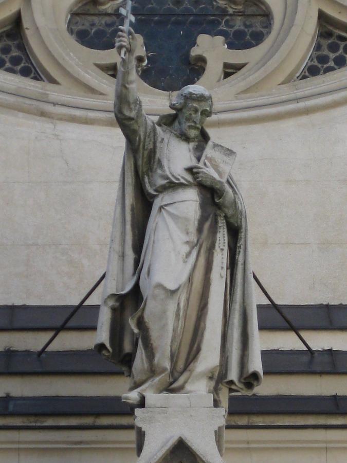 Giebelstatue von Petrus Canisius von Franz Barwig 1903