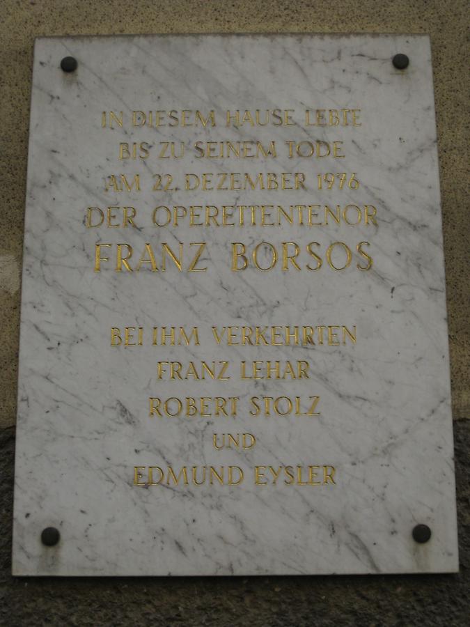 Franz Borsos Gedenktafel