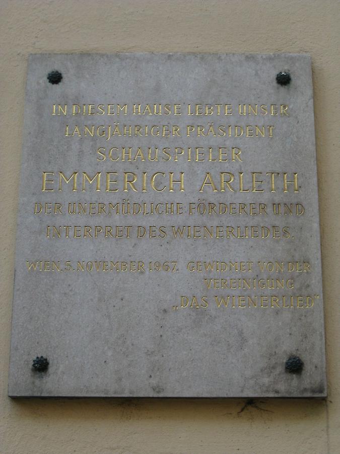 Emmerich Arleth Gedenktafel