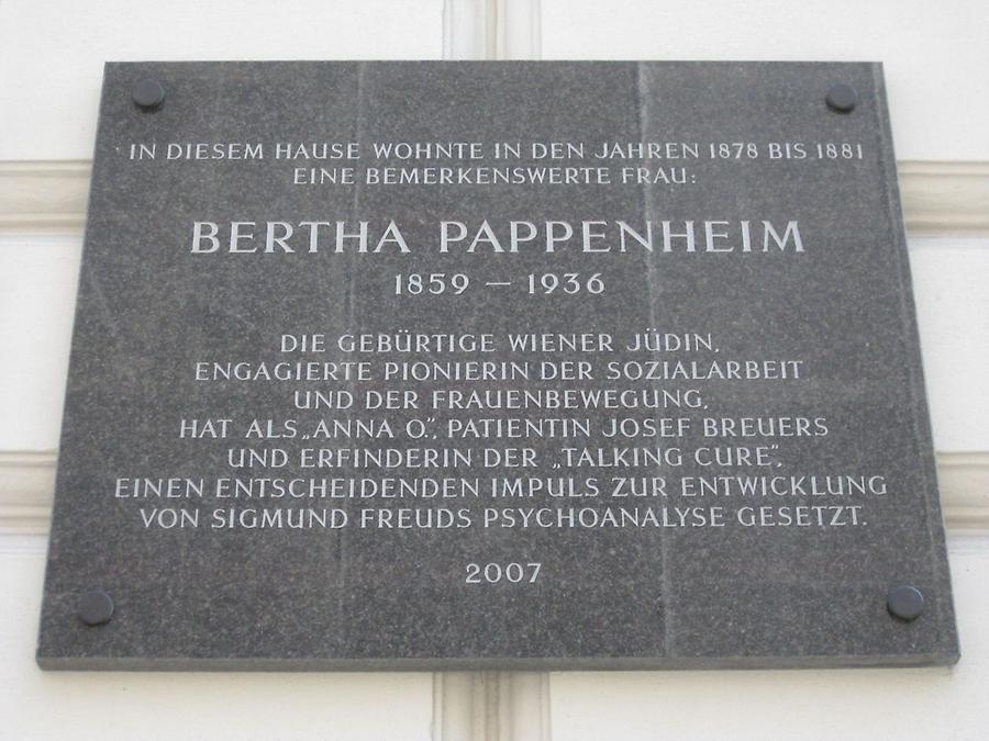 Bertha Pappenheim Gedenktafel