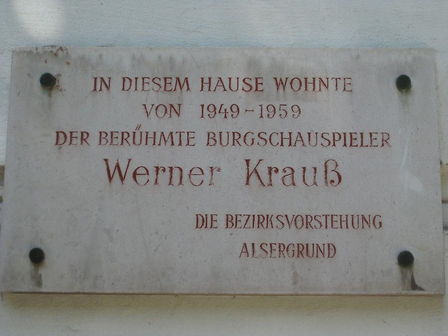 Werner Krauss Gedenktafel