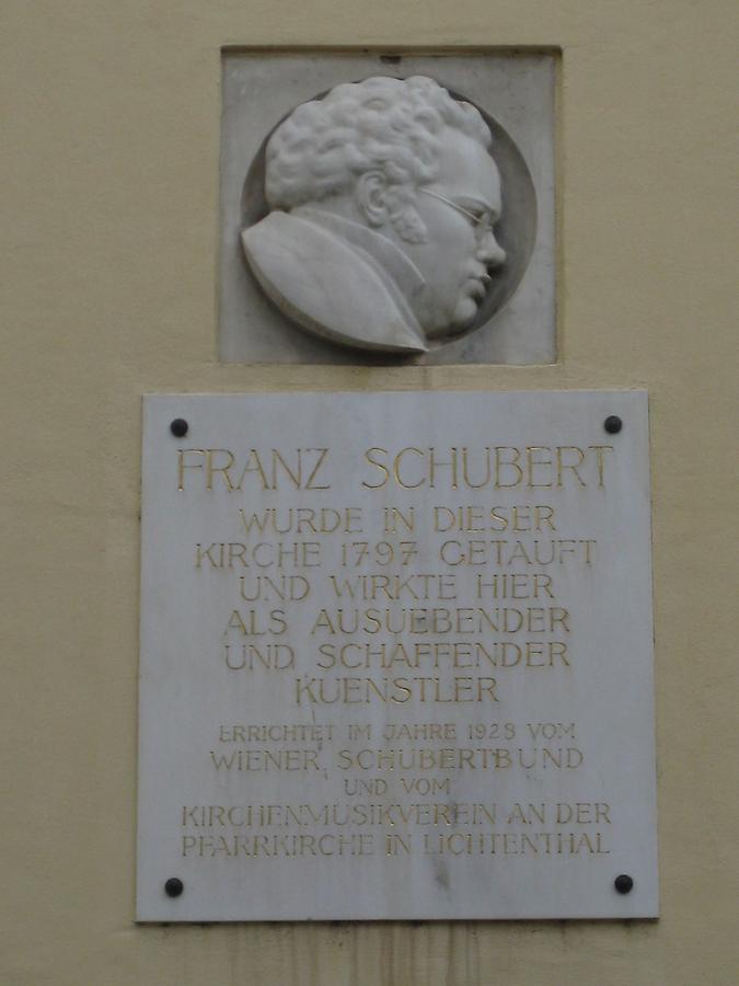 Franz Schubert Gedenktafel