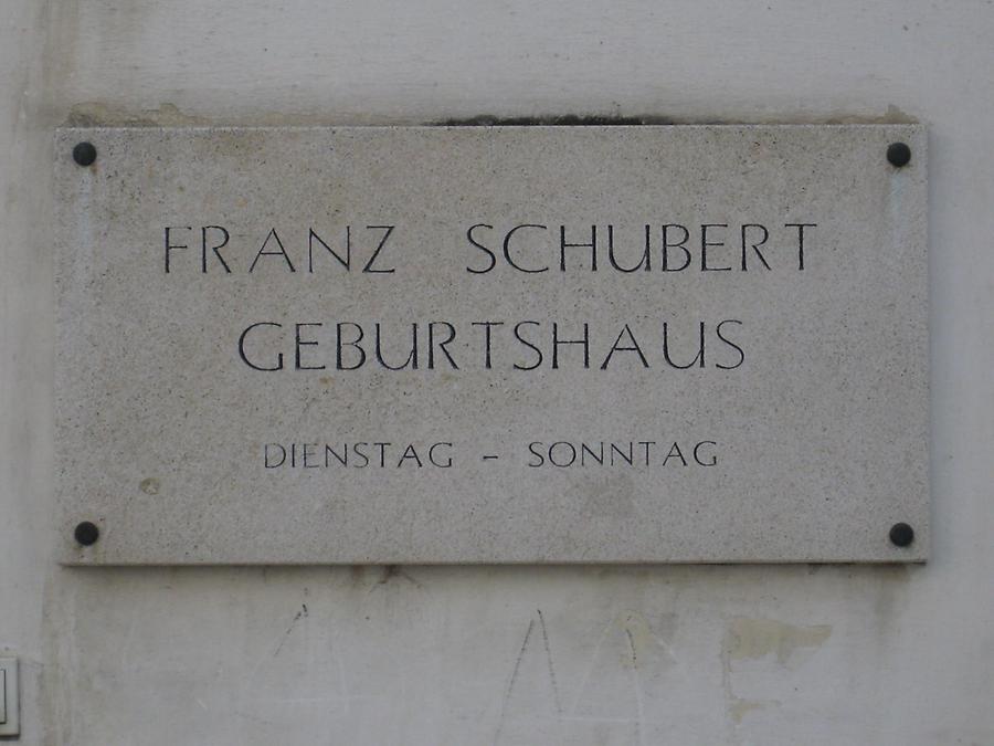 Franz Schubert Gedenktafel