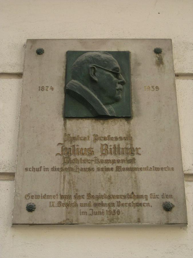 Julius Bittner Gedenktafel