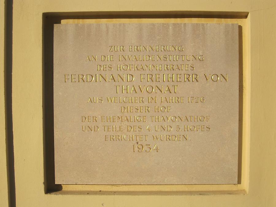 Ferdinand Freiherr von Thavonat Gedenktafel