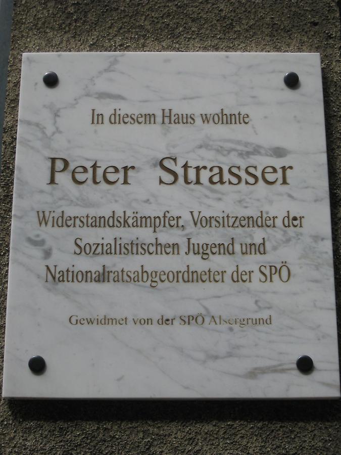 Peter Strasser Gedenktafel
