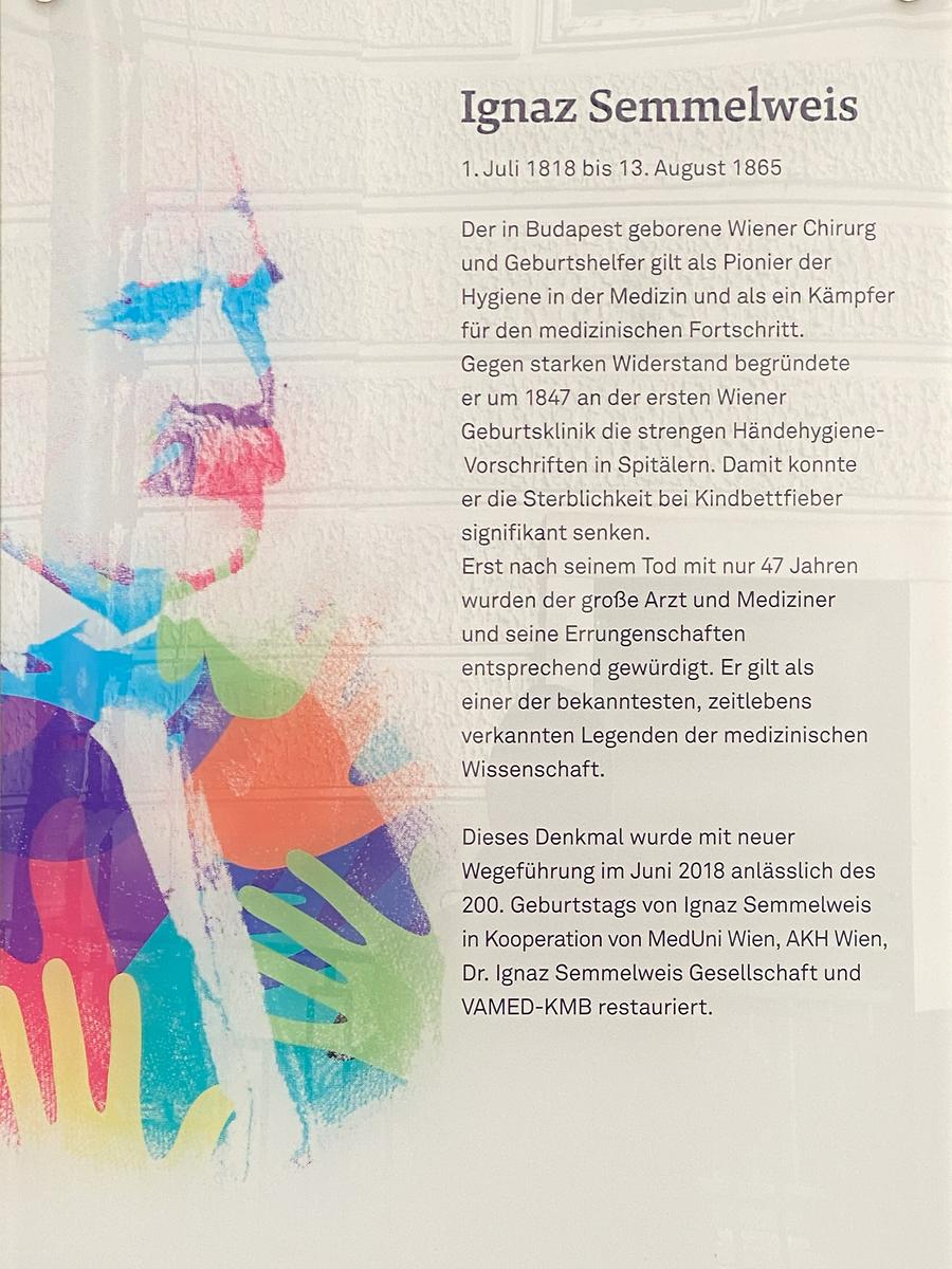 AKH - MedUni Wien - Ignaz Semmelweis-Denkmal, Erläuterung AKH - MedUni Wien - Ignaz Semmelweis-Denkmal, Erläuterung