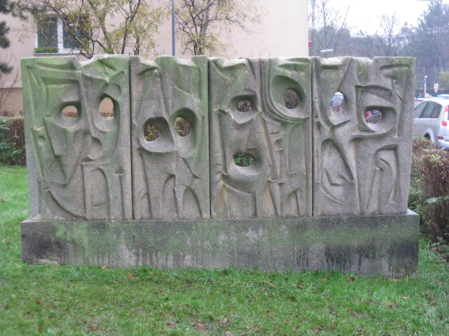 Plastik 'Ornamentale Wand' von Helene Hädelmayer 1967