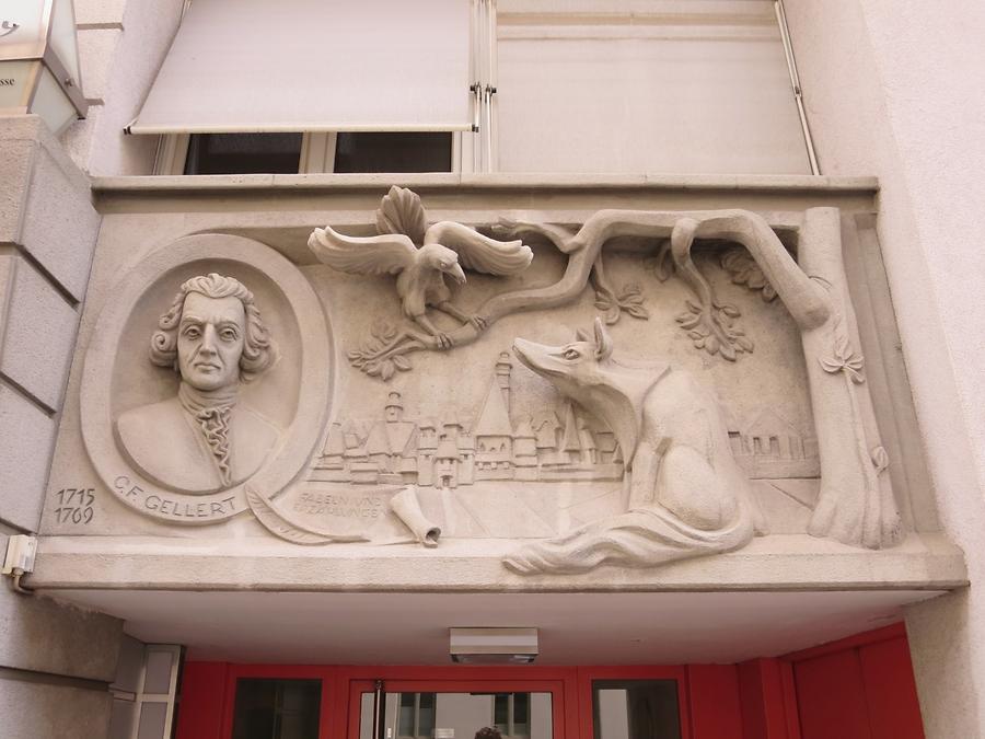 Christian Fürchtegoot Gellert-Gedenkrelief