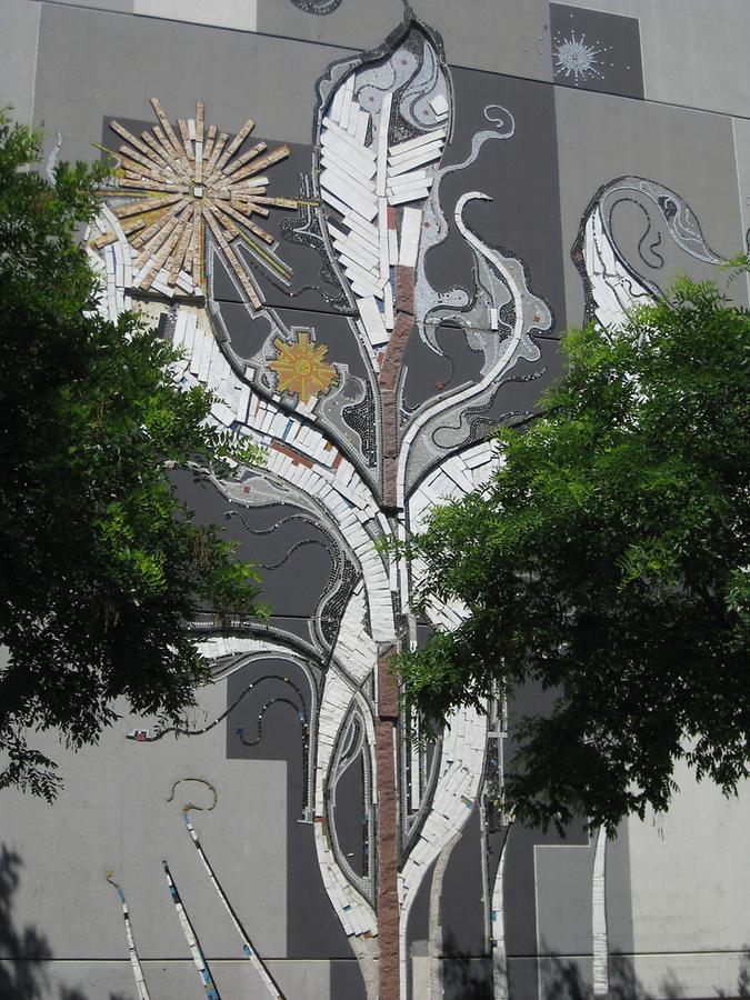 Wandmosaik 'Baum' von Stephan Pral 1978