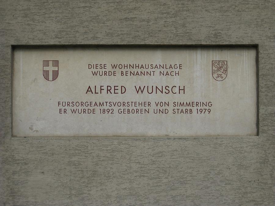 Alfred Wunsch Gedenktafel