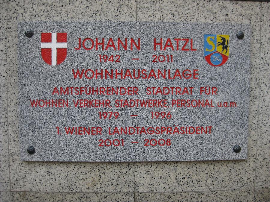 Johann Hatzl Gedenktafel