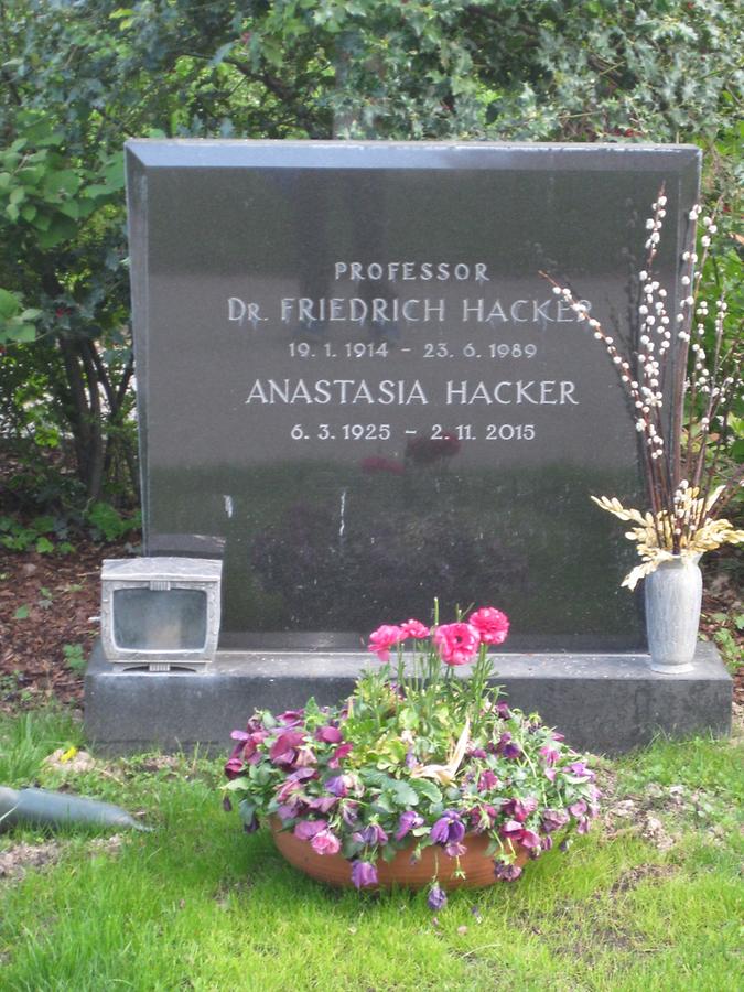 Grab von Friedrich Hacker, Psychoanalytiker 1914-1989