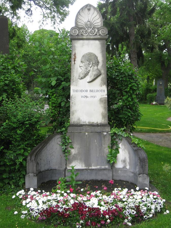 Grab von Theodor Billroth, Chirurg 1829-1894 Grabdenkmal von Kaspar Zumbusch