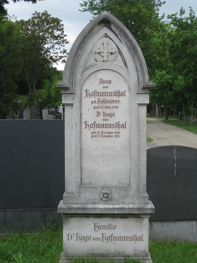 Grab von Hugo von Hofmannsthal, Schriftsteller 1841-1915