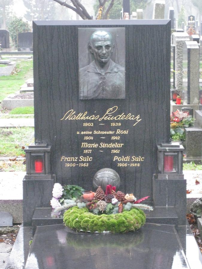 Grab von Matthias Sindelar, Fußballer 1903-1939