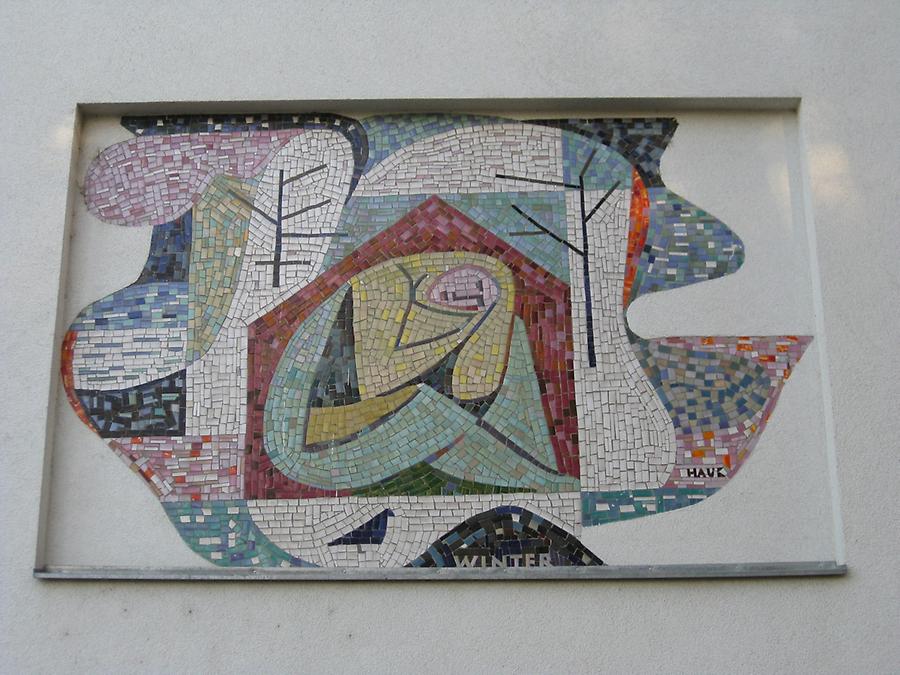 Mosaikbild 'Winter' von Karl Hauk 1961