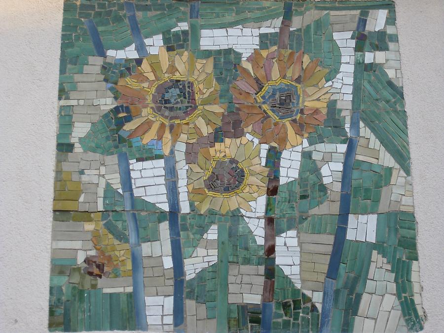 Mosaiksupraporte 'Sonnenblume' von Jakob Laub 1954