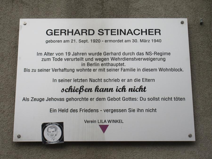 Gerhard Steinacher Gedenktafel