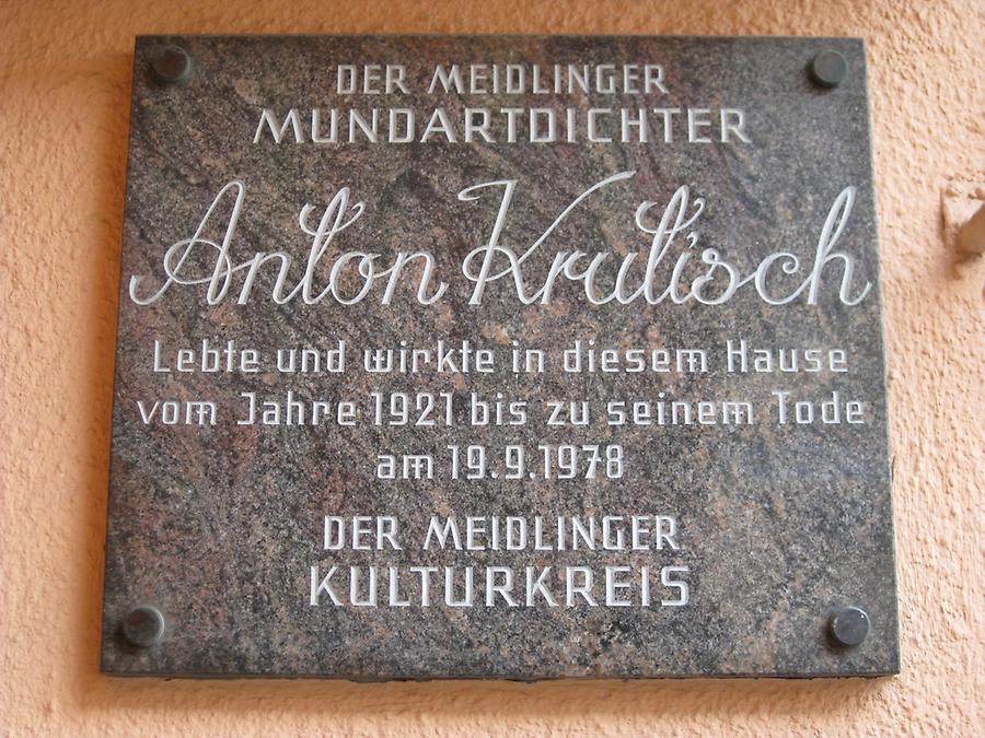 Anton Krutisch Gedenktafel