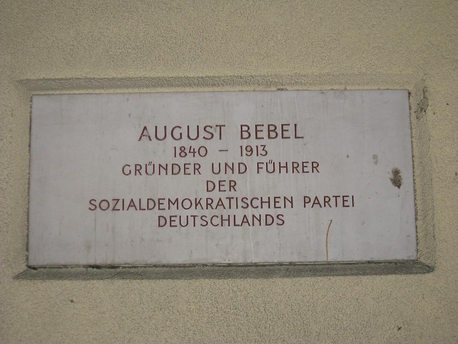August Bebel Gedenktafel