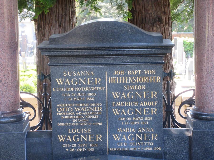 Grabstein von Otto Wagner, Architekt 1841-1918