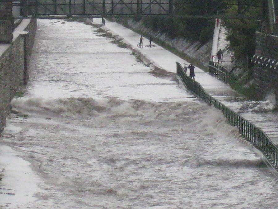 Einmündung des Lainzer Baches in den Wienfluss