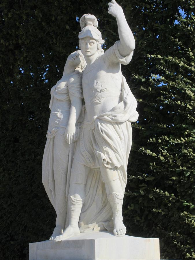 'Brutus und Lukretia' Statue von Ignaz Platzer