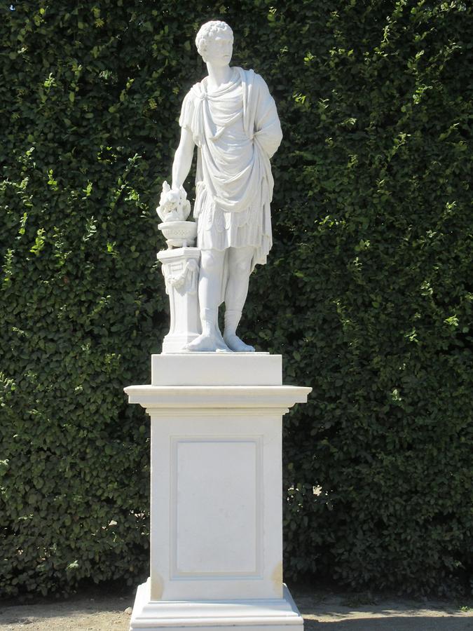 'Mucius Scaevola' Statue von J. M. Fischer