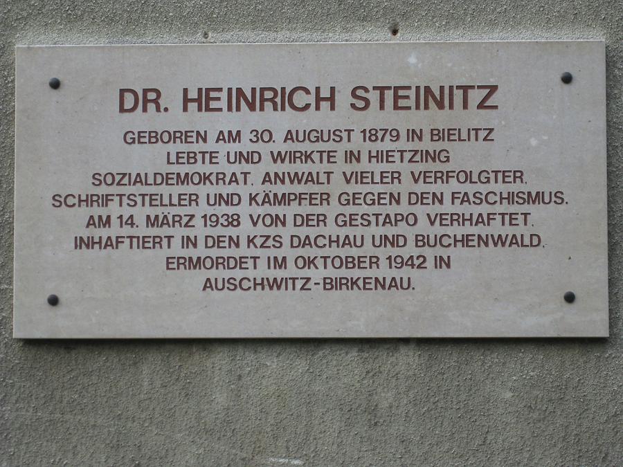 Heinrich Steinitz Gedenktafel