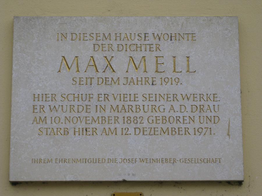 Max Mell Gedenktafel