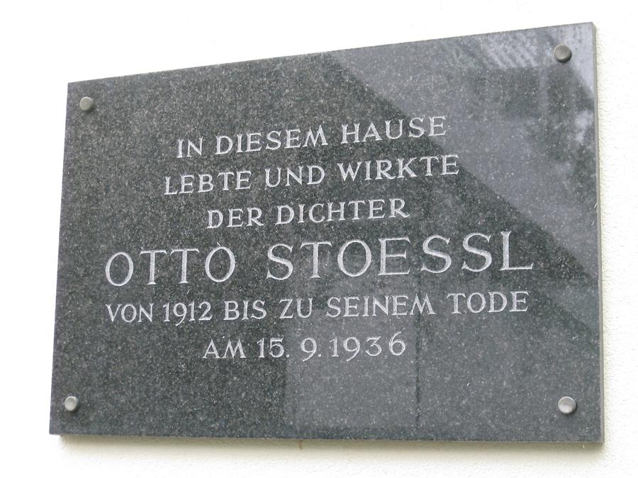 Otto Stoessl Gedenktafel