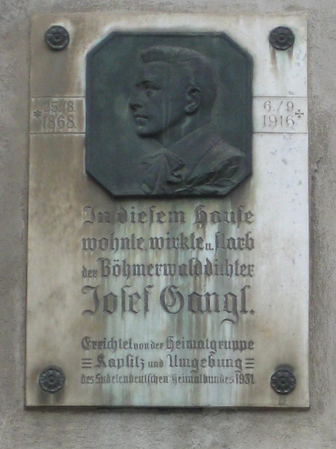 Josef Gangl Gedenktafel