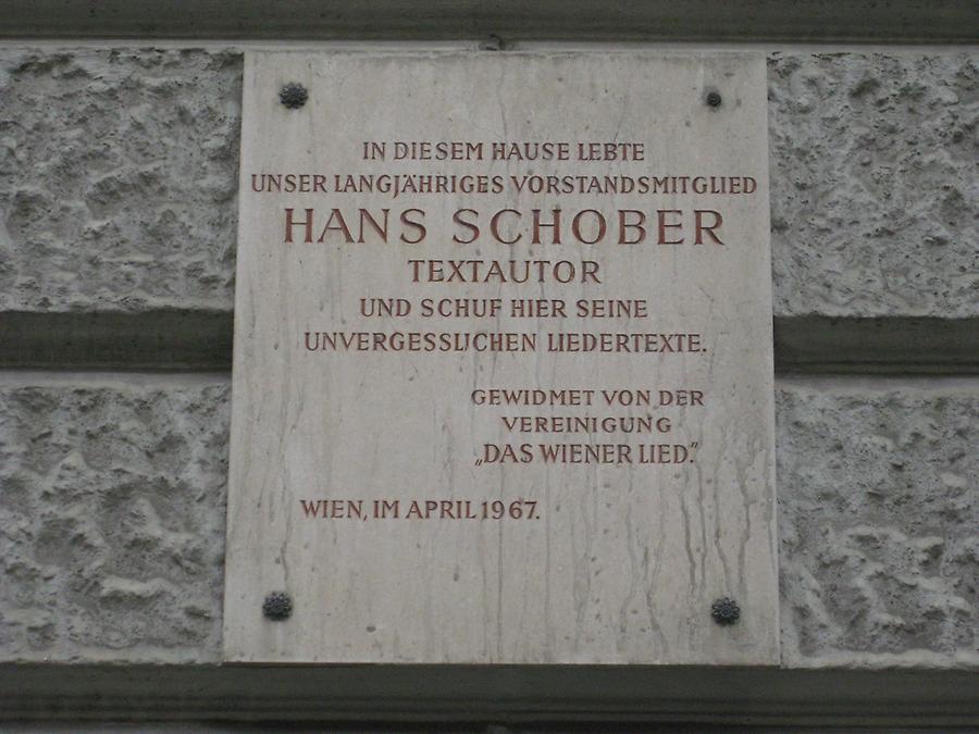 Hans Schober Gedenktafel