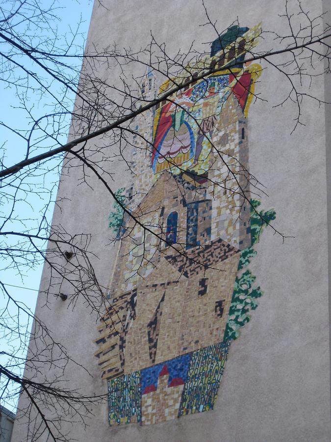 Mosaik 'Geschichte des 15. Bezirks' von Karl Nieschlag 1959